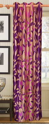 50% OFF on Vrinda Polyester Purple Printed Eyelet Curtain