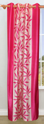 50% OFF on Vrinda Polyester Pink Printed Eyelet Curtain