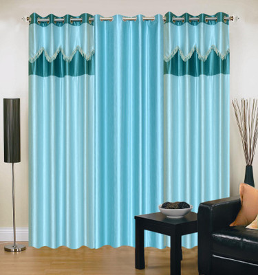 66% OFF on IWS Polyester Multicolor Printed Eyelet Curtain