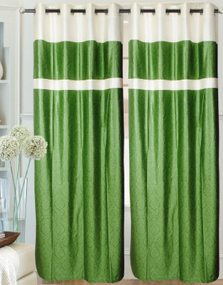 58% OFF on Hargunz Polyester Green Floral Eyelet Curtain 58% OFF on Hargunz Polyester Green Floral Eyelet Curtain