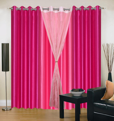 56% OFF on Shopgrab Polyester Pink, Beige Solid Eyelet Curtain 56% OFF on Shopgrab Polyester Pink, Beige Solid Eyelet Curtain