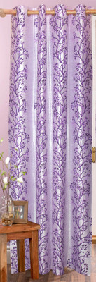 50% OFF on Vrinda Polyester Purple Printed Eyelet Curtain