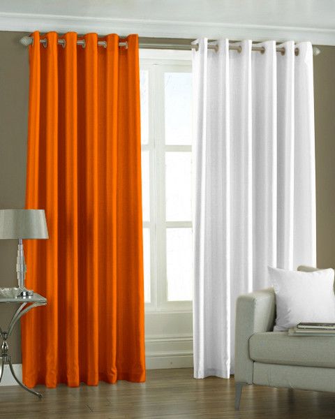 33% OFF on Pindia Polyester Multicolor Checkered Eyelet Curtain