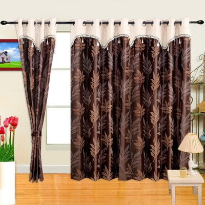 50% OFF on Cortina Polyester Brown Solid Eyelet Curtain 50% OFF on Cortina Polyester Brown Solid Eyelet Curtain