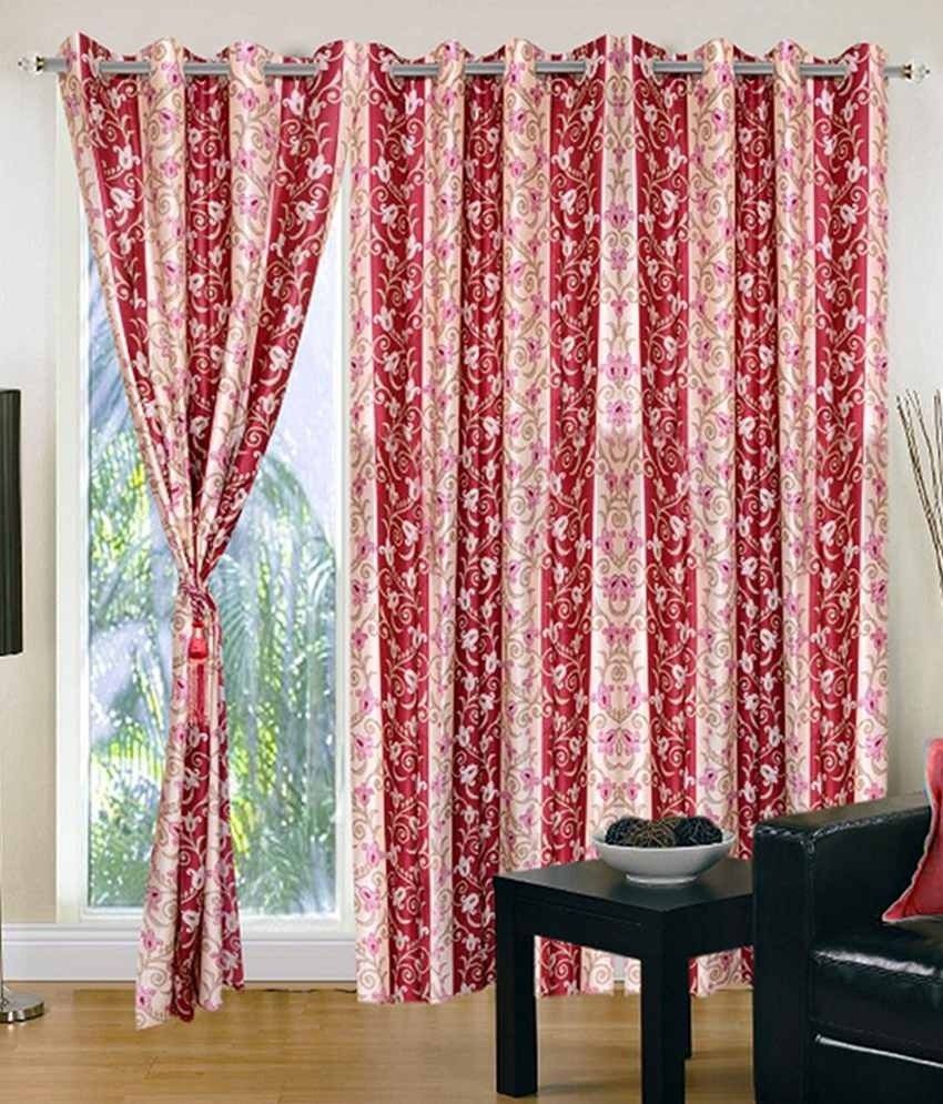 61% OFF on Shopgrab Polyester Multicolor Printed Eyelet Curtain
