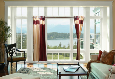 44% OFF on Furnishing Centre Polyester Maroon, Off white Striped Eyelet Curtain