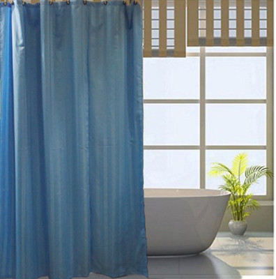 20% OFF on Snuggle Polyester Blue Striped Eyelet Curtain
