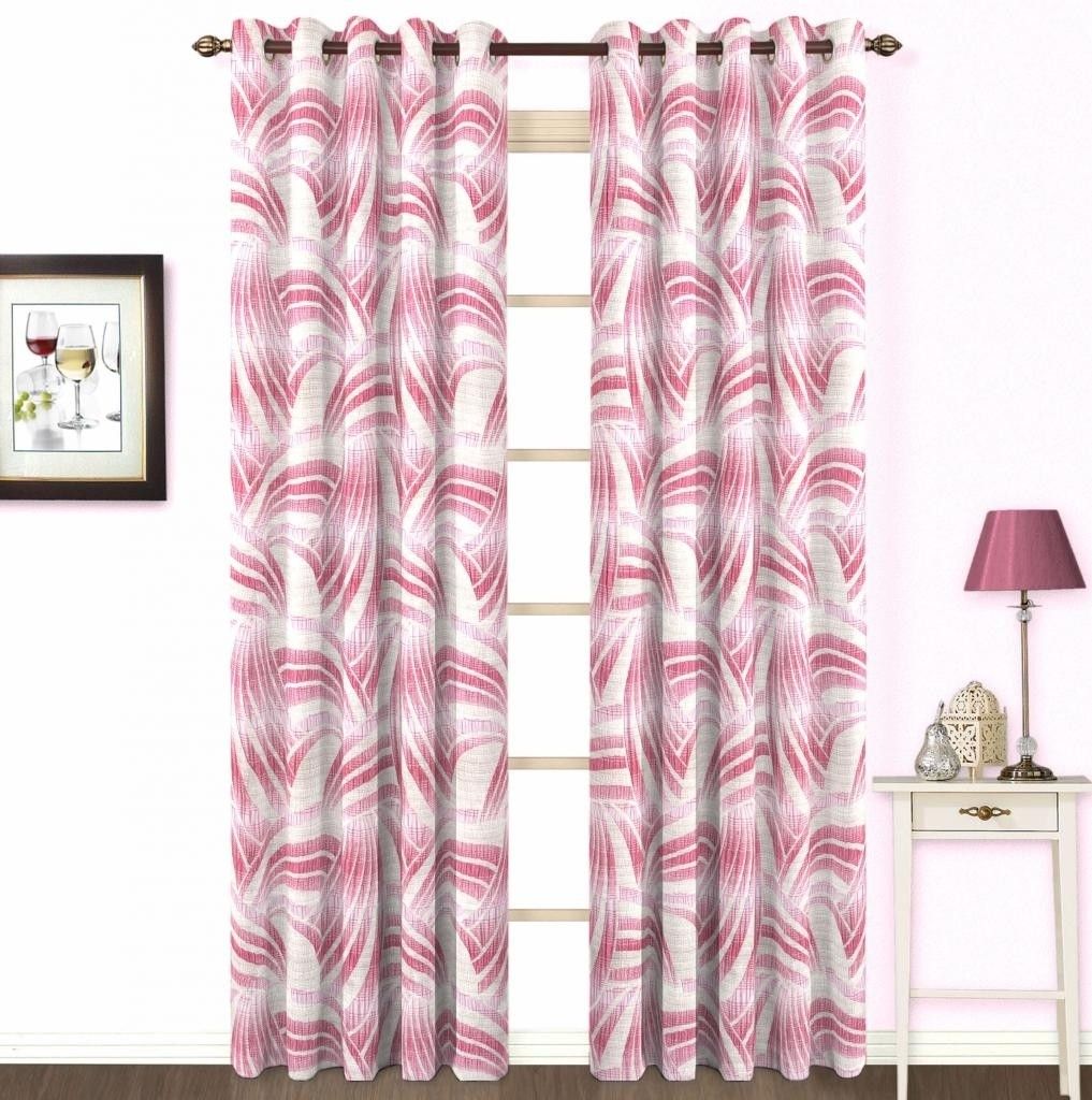Skipper Polyester, Viscose Pink Geometric Eyelet Curtain