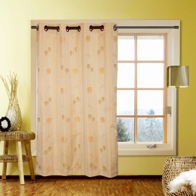 40% OFF on Kings Polycotton Brown Self Design Eyelet Curtain 40% OFF on Kings Polycotton Brown Self Design Eyelet Curtain