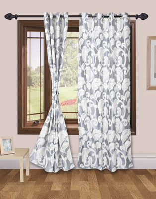 40% OFF on VS Collection Polyester Grey Abstract Eyelet Curtain 40% OFF on VS Collection Polyester Grey Abstract Eyelet Curtain