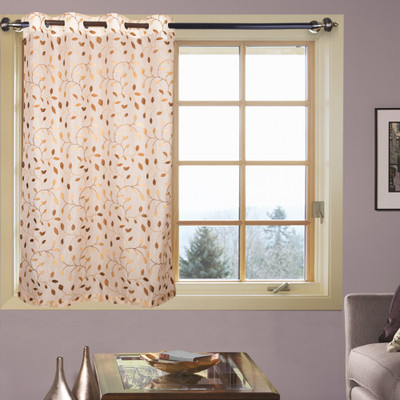 52% OFF on Kings Polycotton Brown Floral Eyelet Curtain