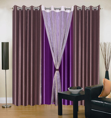 54% OFF on Hargunz Brown, Purple Solid Eyelet Curtain 54% OFF on Hargunz Brown, Purple Solid Eyelet Curtain