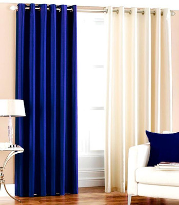 66% OFF on HomeZaara Polyester Blue, Beige Solid Eyelet Curtain 66% OFF on HomeZaara Polyester Blue, Beige Solid Eyelet Curtain