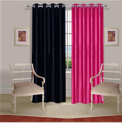 41% OFF on Fogg Polyester Pink, Black Printed Tab Top Curtain 41% OFF on Fogg Polyester Pink, Black Printed Tab Top Curtain