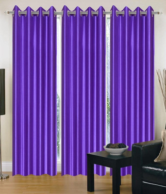 58% OFF on Hargunz Polycotton Purple Abstract Eyelet Curtain