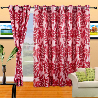 33% OFF on Cortina Polyester Pink Damask Eyelet Curtain 33% OFF on Cortina Polyester Pink Damask Eyelet Curtain