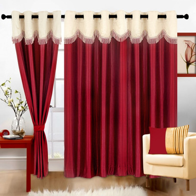 43% OFF on Cortina Polyester Maroon Printed Eyelet Curtain 43% OFF on Cortina Polyester Maroon Printed Eyelet Curtain