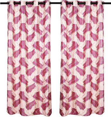 60% OFF on Zikrak Exim Polyester Purple Self Design Eyelet Curtain