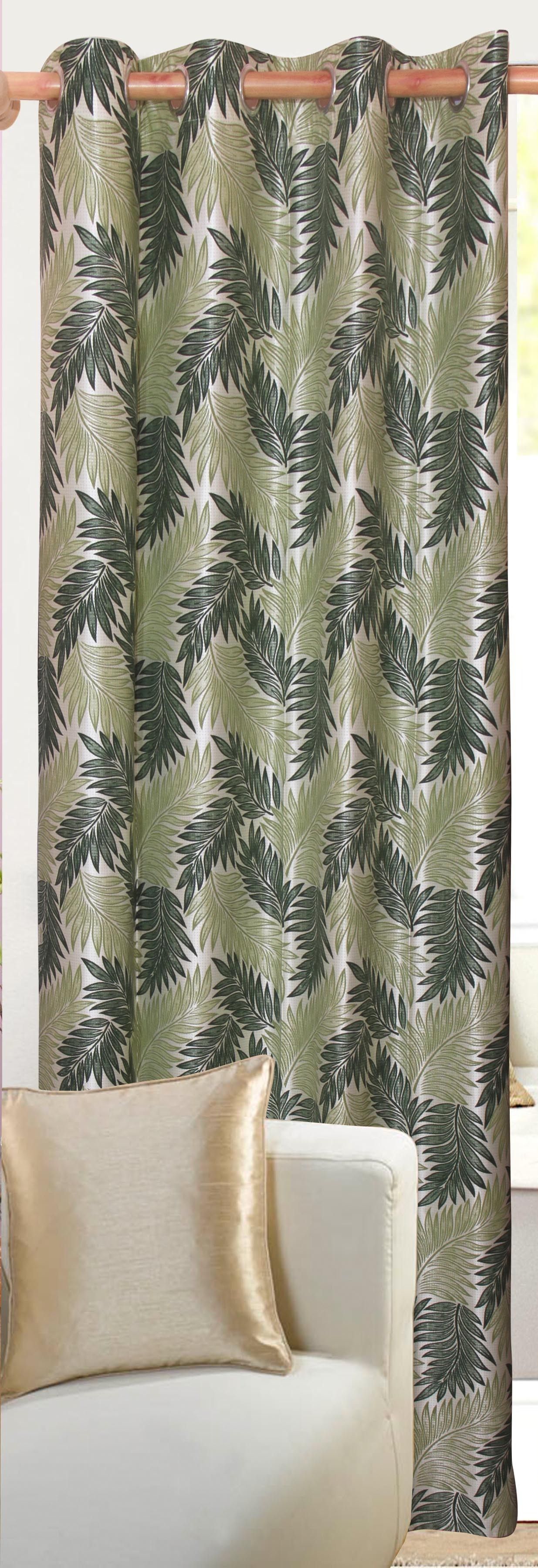50% OFF on Vrinda Polyester Green Printed Eyelet Curtain