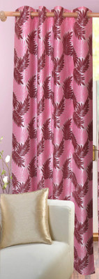 50% OFF on Vrinda Polyester Pink Printed Eyelet Curtain