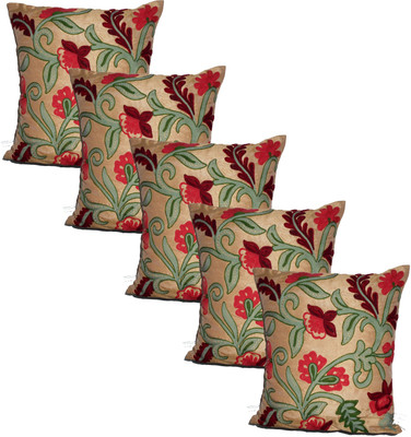 43% OFF on Pink Parrot Embroidered Cushions Cover