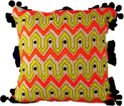 2% OFF on The Orange Sand Embroidered Cushions Cover 2% OFF on The Orange Sand Embroidered Cushions Cover