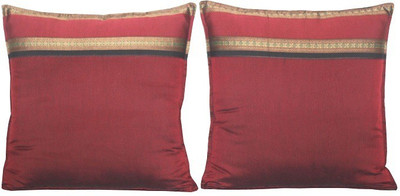 45% OFF on All About Art Self Design, Polka Cushions Cover