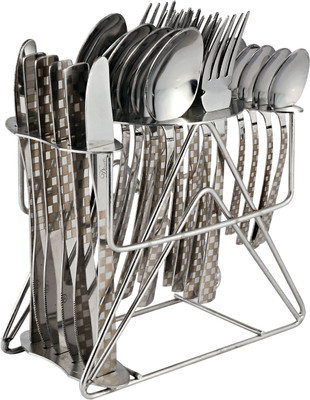 19% OFF on Dinette Lazer Checks Elantra Stainless Steel Cutlery Set Pack of 25
