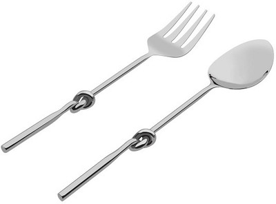 Sage Koncpt Love knot salad server set Stainless Steel Cutlery Set Pack of 2 Sage Koncpt Love knot salad server set Stainless Steel Cutlery Set Pack of 2