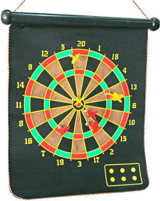 Bgroovy Multicolor Foldable Magnetic Dart Board Steel Tip Dart (Pack Of 1)