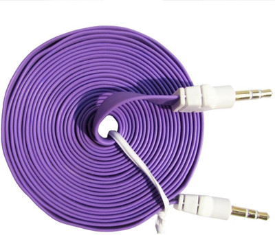67% OFF on Indiashopers 2m Flat AUX AUX Cable Purple