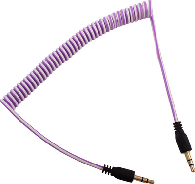 4% OFF on eGizmos Spiral AUX Cable AUX Cable Purple