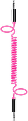61% OFF on Belkin Spiral AUX with Metal Jack AUX Cable Pink