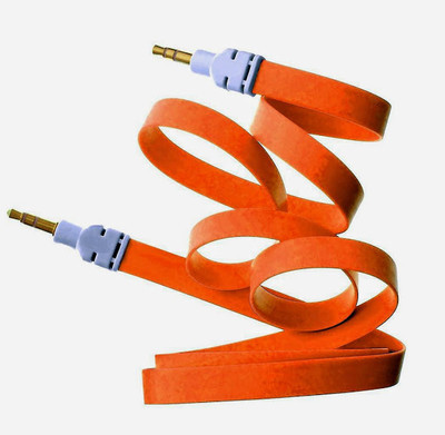 5% OFF on eGizmos Flat Stylish AUX Cable AUX Cable Orange 5% OFF on eGizmos Flat Stylish AUX Cable AUX Cable Orange