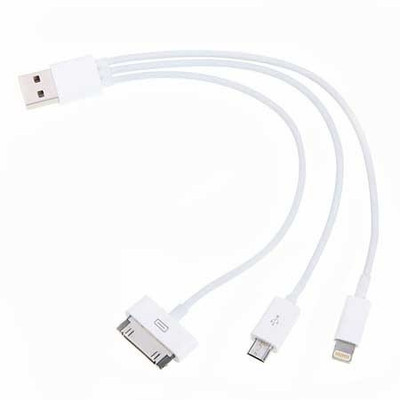 N.I.Marketing 3 in 1 Data Cable For Samsung, Nokia, iPhone 3/3G/4/4S/5 HDMI Cable White N.I.Marketing 3 in 1 Data Cable For Samsung, Nokia, iPhone 3/3G/4/4S/5 HDMI Cable White