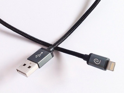 Innovations ACM011 - 8 Pin Lightning Connector To USB Lightening Cable Metallic Black Innovations ACM011 - 8 Pin Lightning Connector To USB Lightening Cable Metallic Black