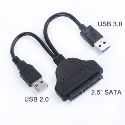 Iconnect World USB 2.0 To SATA Serial Adapter Cable For 2.5 Inch Patch Cable (Black)