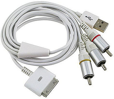 18% OFF on Smartpro Composite A/V Cable for Apple Devices RCA Audio Video Cable White 18% OFF on Smartpro Composite A/V Cable for Apple Devices RCA Audio Video Cable White