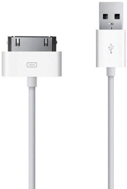 Ubon 30 Pin To USB Charger & Sync For IPod, IPad, IPhone Data Cable - White