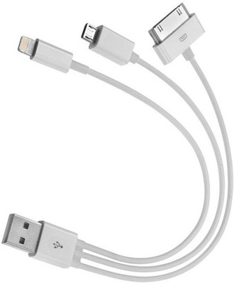 12% OFF on Smartpro 3-In-1 USB Charger USB Cable White 12% OFF on Smartpro 3-In-1 USB Charger USB Cable White