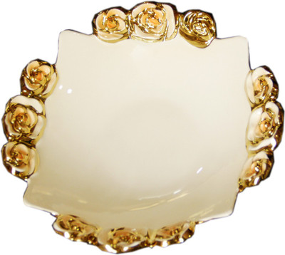 17% OFF on White Gold Porcelain Decorative Platter White, Orange 17% OFF on White Gold Porcelain Decorative Platter White, Orange