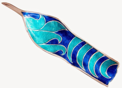 37% OFF on Fab Exim Aluminium Decorative Platter Blue, Silver