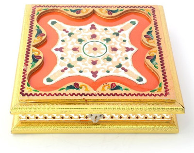 43% OFF on Jaipur Raga Meenakari Booti Work Handmade Wooden Decorative Platter Gold 43% OFF on Jaipur Raga Meenakari Booti Work Handmade Wooden Decorative Platter Gold