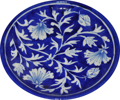 Neerja Ceramic Decorative Platter Blue Neerja Ceramic Decorative Platter Blue