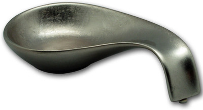 Just For Decor Big Spoon Shape Ceramic Decorative Platter Silver