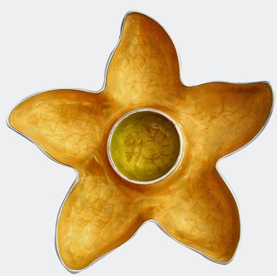 17% OFF on Fab Exim Aluminium Decorative Platter Yellow, Silver