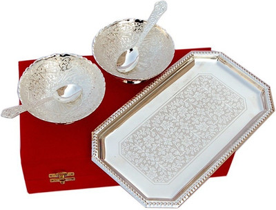 57% OFF on InspirationWorld Brass Decorative Platter Silver, Pack of 5 57% OFF on InspirationWorld Brass Decorative Platter Silver, Pack of 5