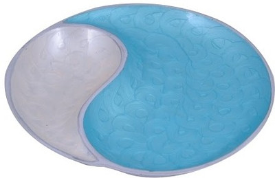 23% OFF on Metallic Kreationz Aluminium Decorative Platter Blue, White