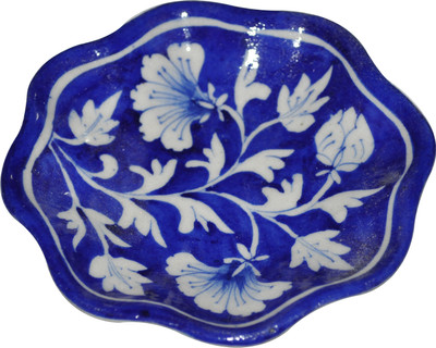 Neerja Ceramic Decorative Platter Blue Neerja Ceramic Decorative Platter Blue