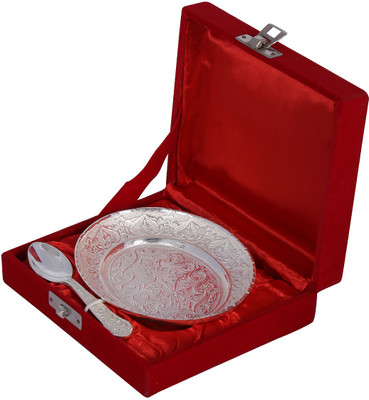 50% OFF on Rajrang Brass Decorative Platter Silver, Pack of 2 50% OFF on Rajrang Brass Decorative Platter Silver, Pack of 2